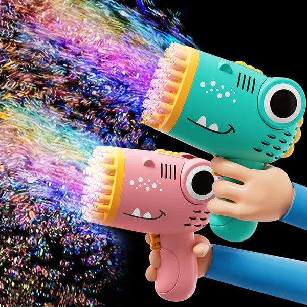 Dinosaur Bubble Gun – 40 Holes, Electric Toy